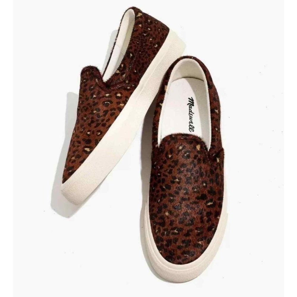 MADEWELL Sidewalk Sneaker Shoes Calf Hair 7 NEW $98 - Picture 3 of 10